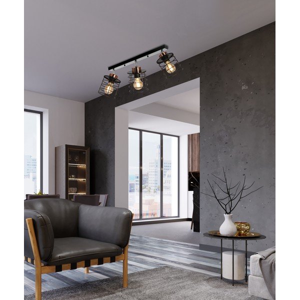 Must metallist laevalgusti 12x56 cm Glob - Candellux Lighting-image-1