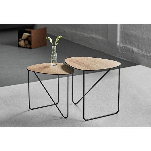 Metallist diivanilaud 37x44 cm Curve M Wood - LIND DNA-image-1