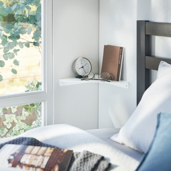 Valge metallist nurgariiul 22 cm Tower - YAMAZAKI-image-2