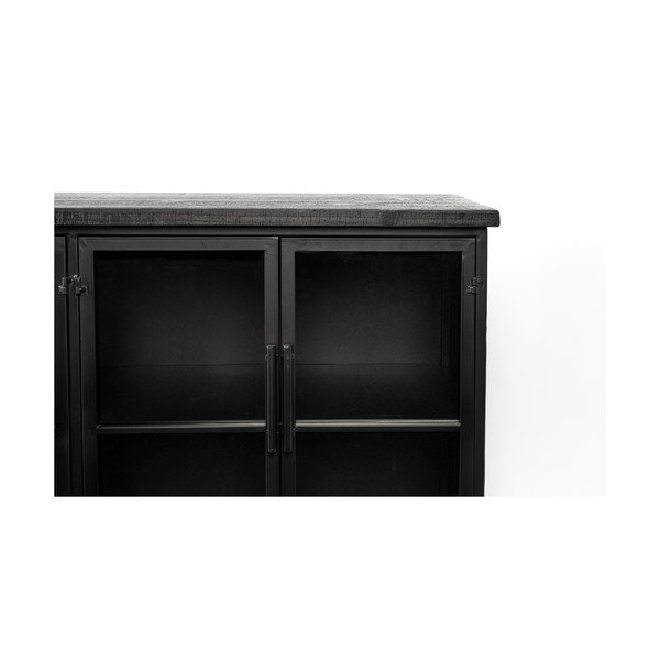 Must metallist vitriinkapp 35x75 cm Ferre - White Label-image-3