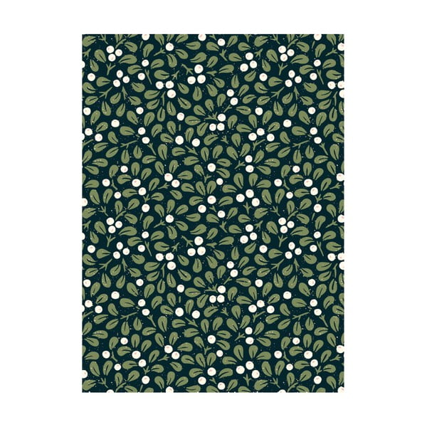 5 lehte pakkepaberit, 50 x 70 cm Mistletoe - eleanor stuart