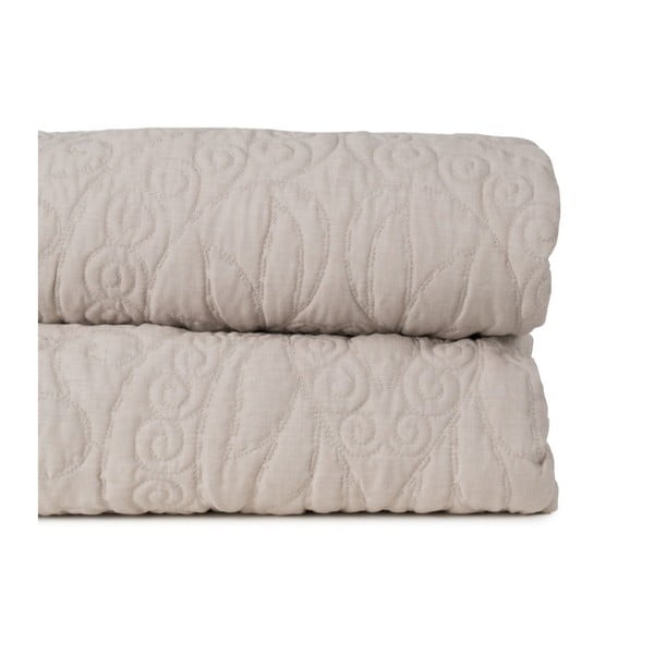 Beež tepitud voodikate 180x260 cm - Ixia