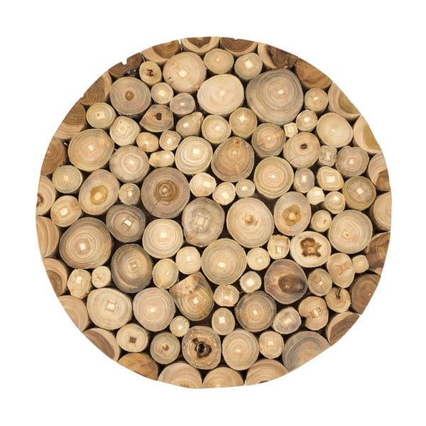 Nástěnný obraz z teakového dřeva Moycor Spheres, ⌀ 40 cm