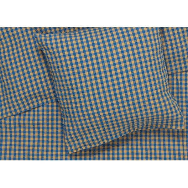 Kollane ja sinine krepp voodipesu üheinimesevoodile 140x200 cm Bæk&Bølge - JUNA-image-2