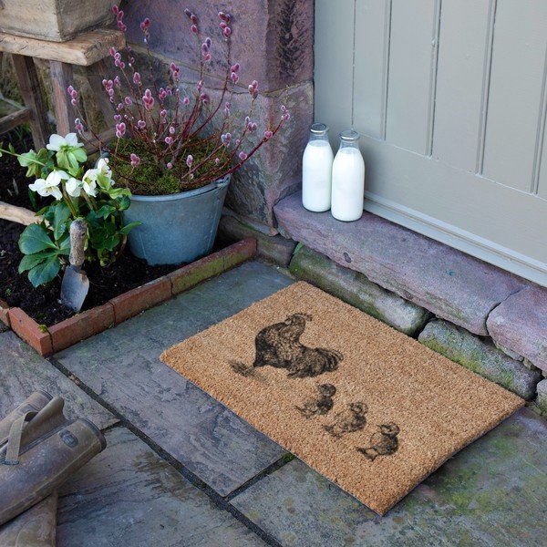 Kookoskiududest matt 40x60 cm Chickens and Chicks - Artsy Doormats-image-3
