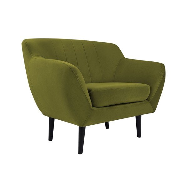 Roheline sametist tugitool Toscane - Mazzini Sofas-image-2