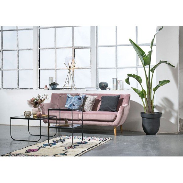 Must marmordekooriga diivanilaud 60x60 cm Gorm – Villa Collection-image-3