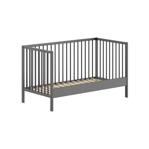 Antratsiitne männipuidust võrevoodi 70x140 cm DINO – Vipack-image-2