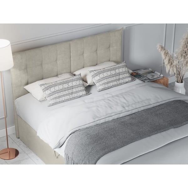 Beež kastipingiga voodi koos hoiualusega 160x200 cm Echaveria - Mazzini Beds-image-1