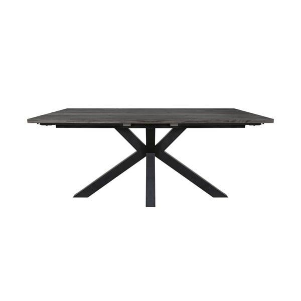 Šedý jídelní stůl s černýma nohama Canett Maison, 100 x 180 cm