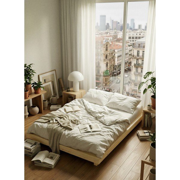 Männipuidust üheinimesevoodi koos voodipõhjaga, ilma peatsita 90x200 cm Dock - Karup-image-1