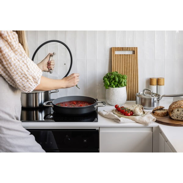 Alumiiniumist pann koos kaane ja mittenakkuva pinnaga ø 28 cm tegame Meda 3.0 - FABINI-image-4