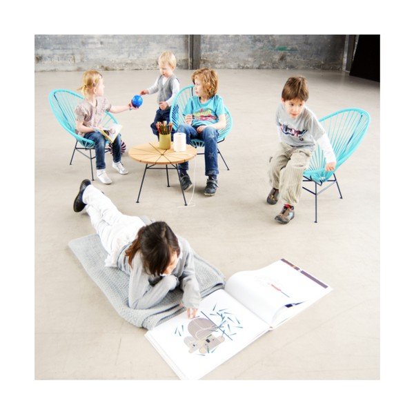 Černé dětské křesílko OK Design Acapulco Mini-image-3