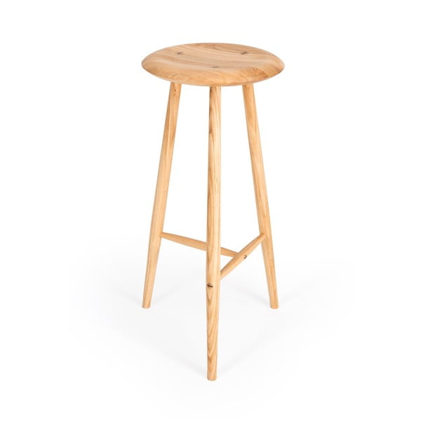 Tammepuidust baaritool (istme kõrgus 75 cm) Blanc - Gazzda-image-4