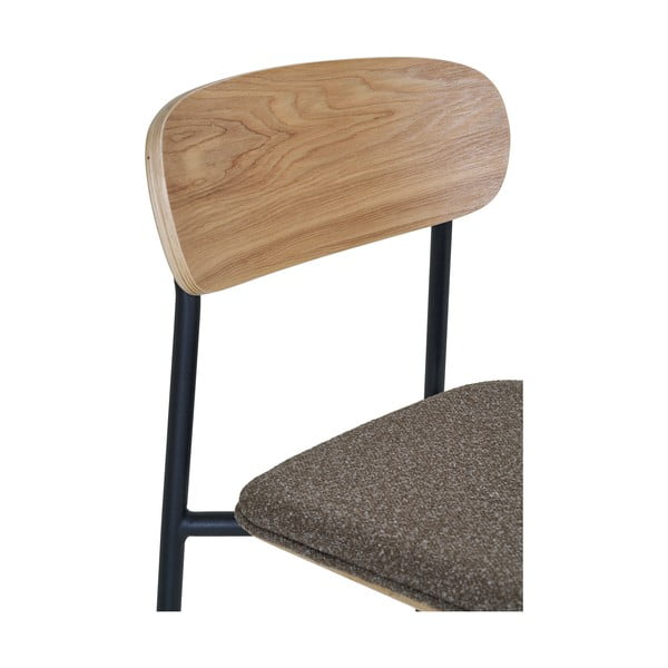 Must/pruun virnastatav baaritool saare vahtra toonis (istme kõrgus 66 cm) – House Nordic-image-1