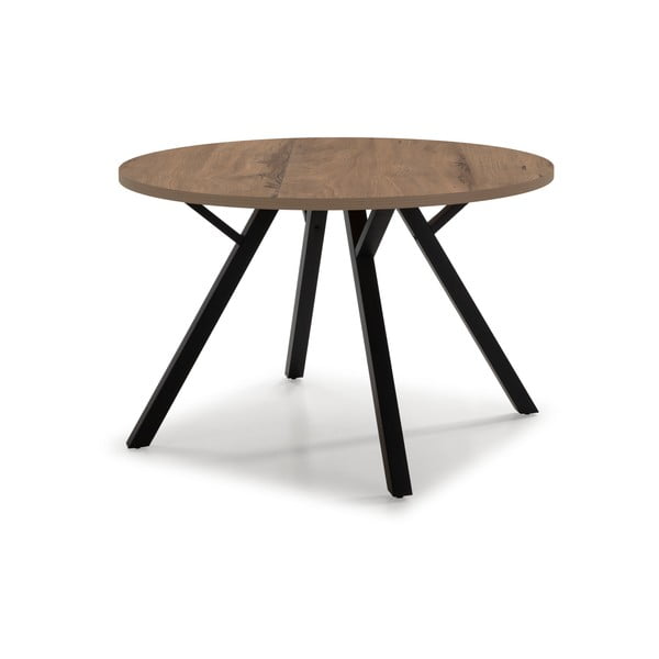 Ümmargune söögilaud pähklipuust ø 120 cm Beni - Marckeric-image-1