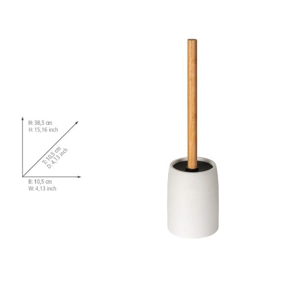 Valge polüresiinist WC-hari Altavalle - Wenko-image-3