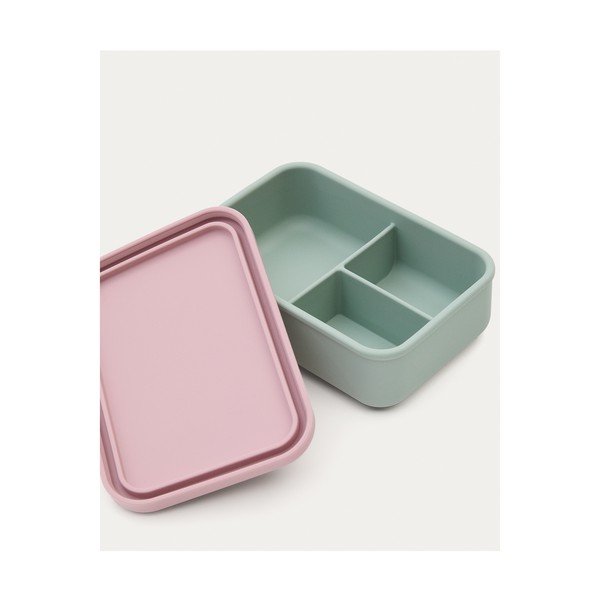 Roosa/türkiissinine silikoonist laste suupistekarp Lili - Kave Home-image-3