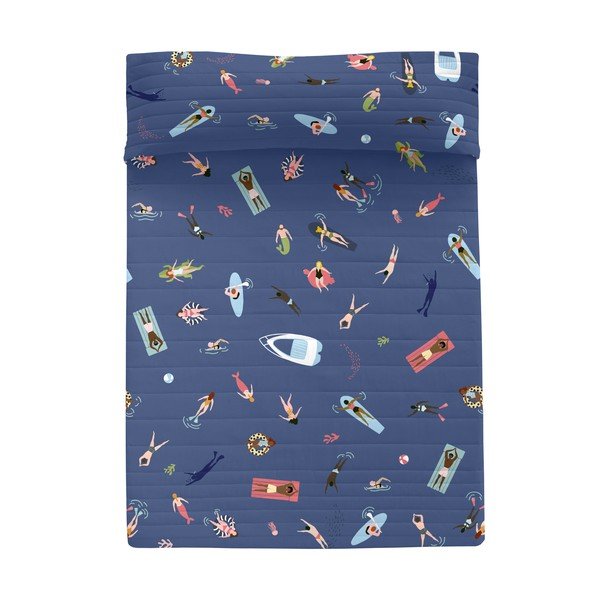Sinine tikitud voodikate 180x260 cm Sea party - Aware-image-2
