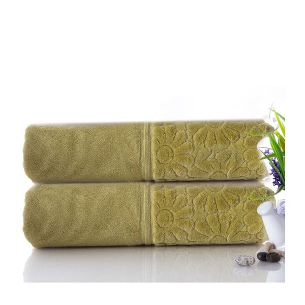Sada 2 ručníků Samba Green, 50x90 cm