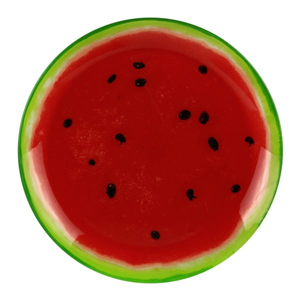 Skleněný talíř Le Studio Watermelon, ⌀ 20 cm