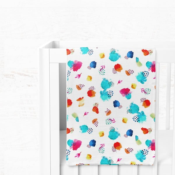 Valge musliinist beebitekk 75x100 cm Summer - Mijolnir-image-3