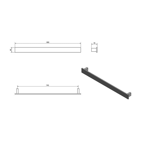 Matt must rätikuhoidja seinale Patron – Sapho-image-3