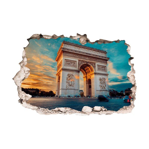3D samolepka na zeď Ambiance Arc de Triomphe in Paris-image-2