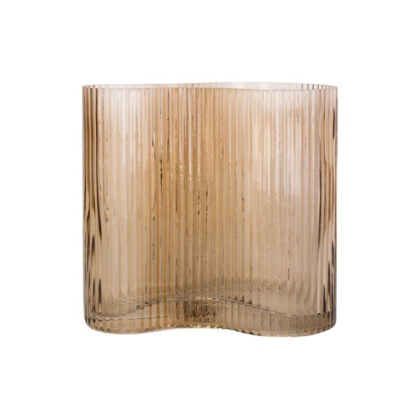 Helepruunist klaasist vaas Wave, kõrgus 18 cm Allure Wave - PT LIVING-image-4