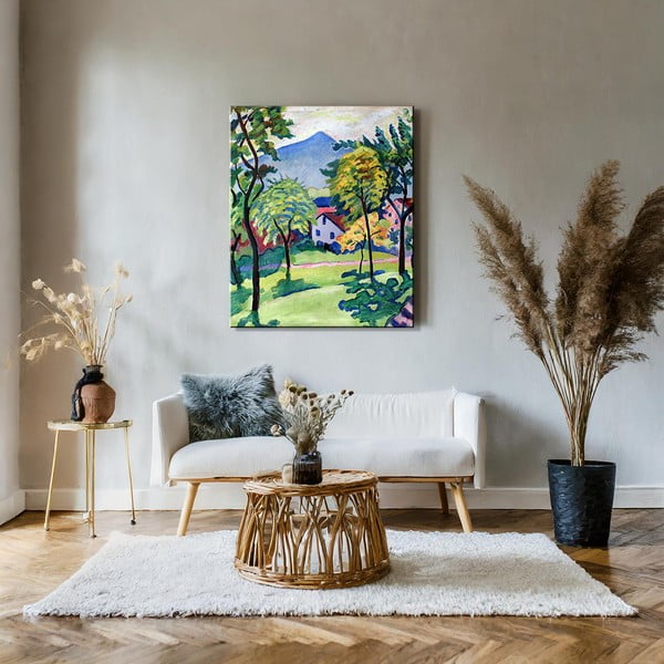 Maali reproduktsioon, 50 x 60 cm. August Macke - Tegernsee Landscape - Fedkolor-image-1