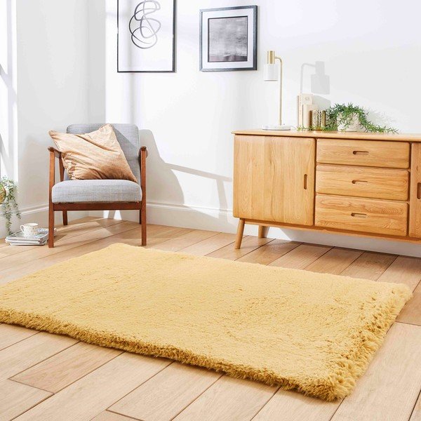 Sinepivärvi vaip 80x150 cm Super Teddy - Think Rugs-image-2