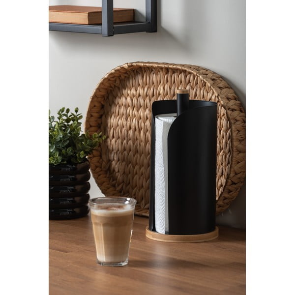 Must bambus majapidamispaberi stend ø 15,5 cm   Bamboo Accent – PT LIVING-image-1