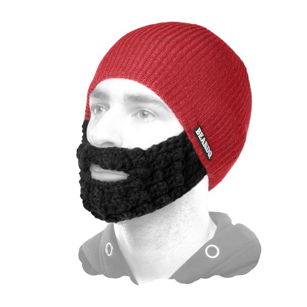 Červená čepice s černým plnovousem Beardo Attached-image-2