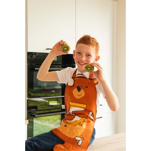 Taaskasutatud puuvillast valmistatud laste esiliin Honey - Tiseco Home Studio-image-1