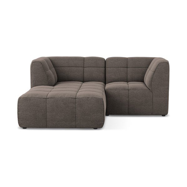 Pruun nurgadiivan buklee kangast (vasak nurk/diivanvoodiga) Aloha - Makamii