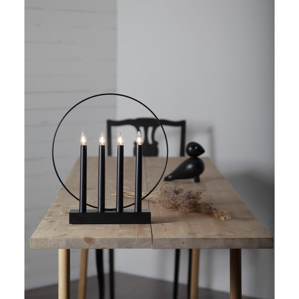 Must LED-küünlajalg, kõrgus 35 cm Glossy - Star Trading-image-2