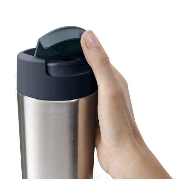 Tumesinine-hõbedane reisikruus 450 ml Sipp - Joseph Joseph-image-2