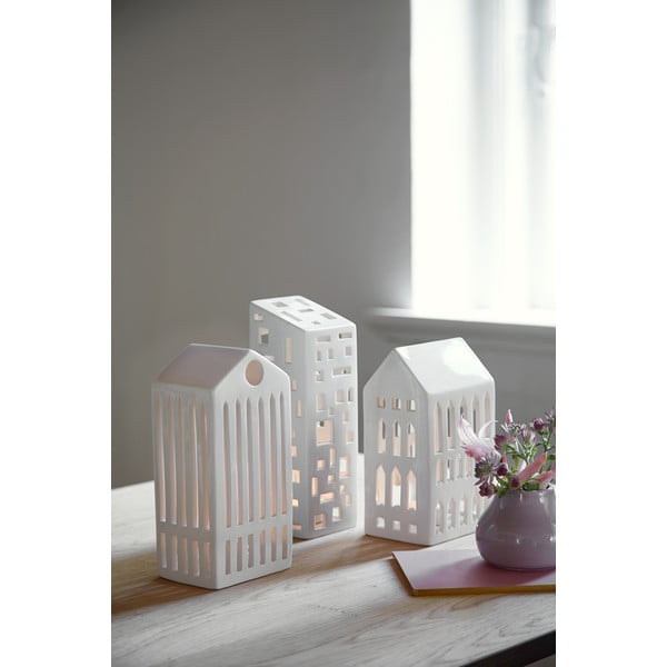 Valge keraamiline küünlajalg Urbania Lighthouse High Building - Kähler Design-image-3