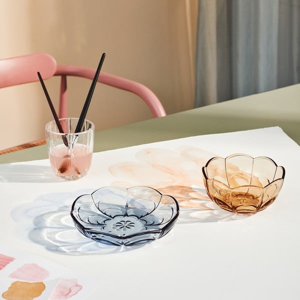 helesinised klaasist taldrikud 2 tk ø 16 cm komplektis Lily - Holmegaard-image-4