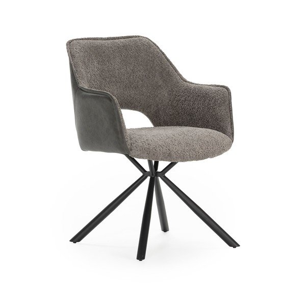 Hallid polsterdatud söögitoolid käetugedega 2 tk komplektis Mariel - Marckeric