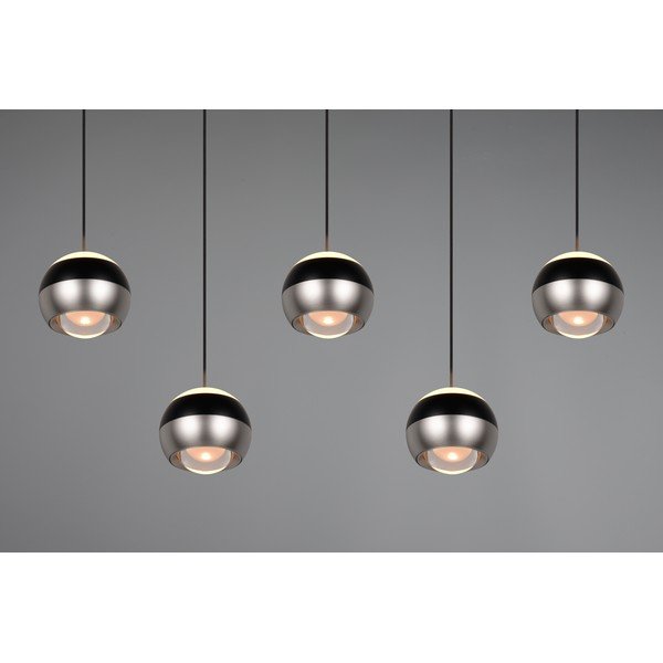 Must/hõbedane LED-rippvalgusti Orbit - Trio Select-image-2