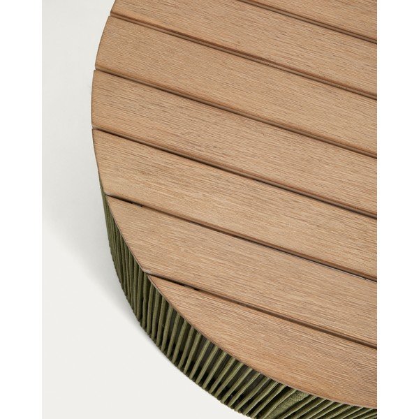 Ümmargune aiakohvilaud akaatsiaplaadiga ø 70 cm Dandara - Kave Home-image-4