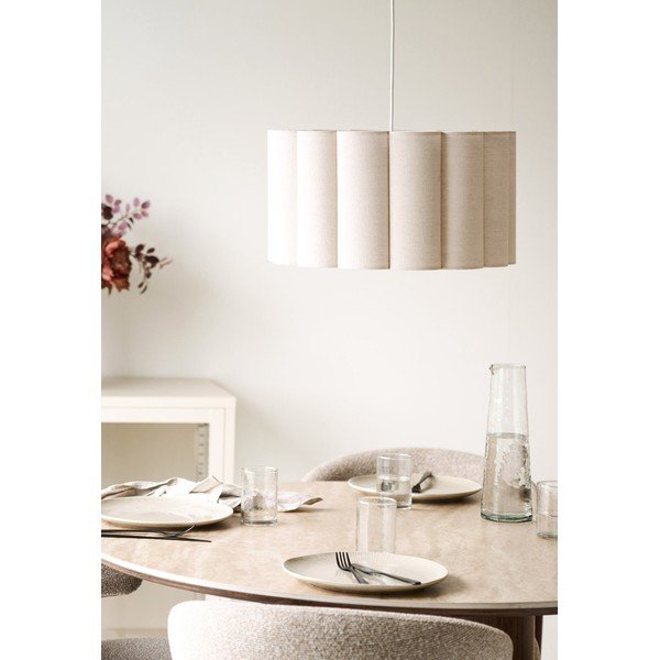 Beež linane ripplamp ø 45 cm Watton - House Nordic-image-1
