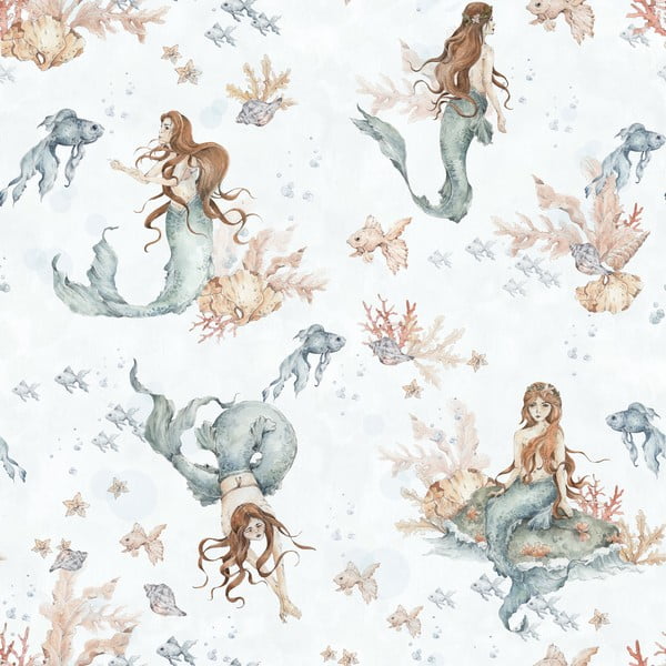 Laste tapeet 100x280 cm Mermaids in Waves - Dekornik