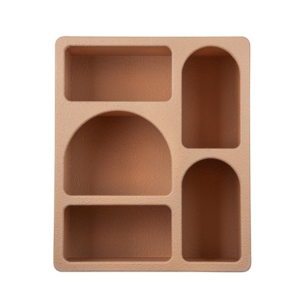 Terrakotavärvi mitmetasandiline riiul, 40 cm Creamy – Bizzotto-image-1