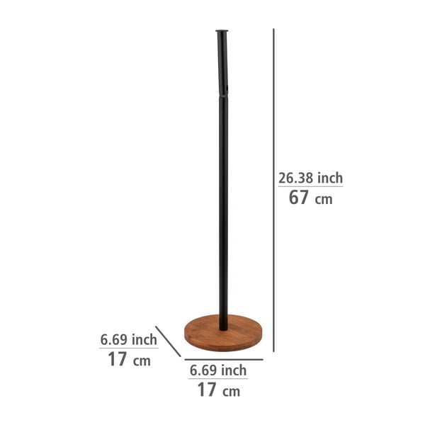 Must-pruun terasest WC-paberi hoidja Serro - Wenko-image-4