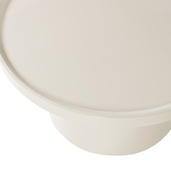 Hall-beež ümmargune kohvilaud ø 70 cm Veluna - WOOOD-image-2