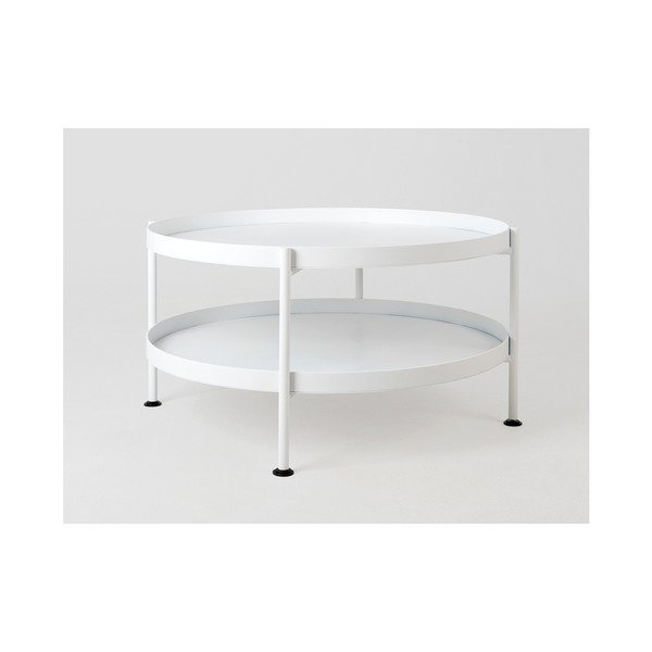 Bílý konferenční stolek Custom Form Hanna, ⌀ 60 cm-image-1