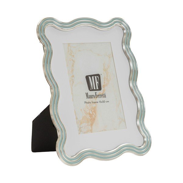 Helesinine/hõbedane metall/klaas seisuraam 17,5x22,5 cm Elizabeth - Mauro Ferretti