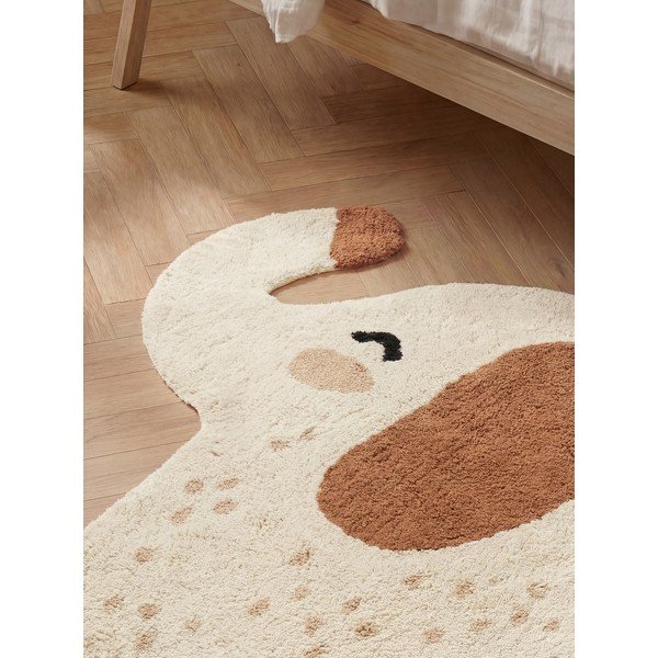 Pruun/kreemikas pestav/käsitsi kootud puuvillane lastevaip 95x120 cm Snuggle Emmi - Hanse Home-image-2